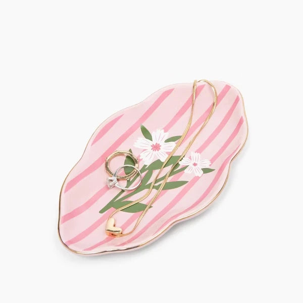 Mother's Day Floral Stripe Trinket Tray - 14.89" X 22.51"