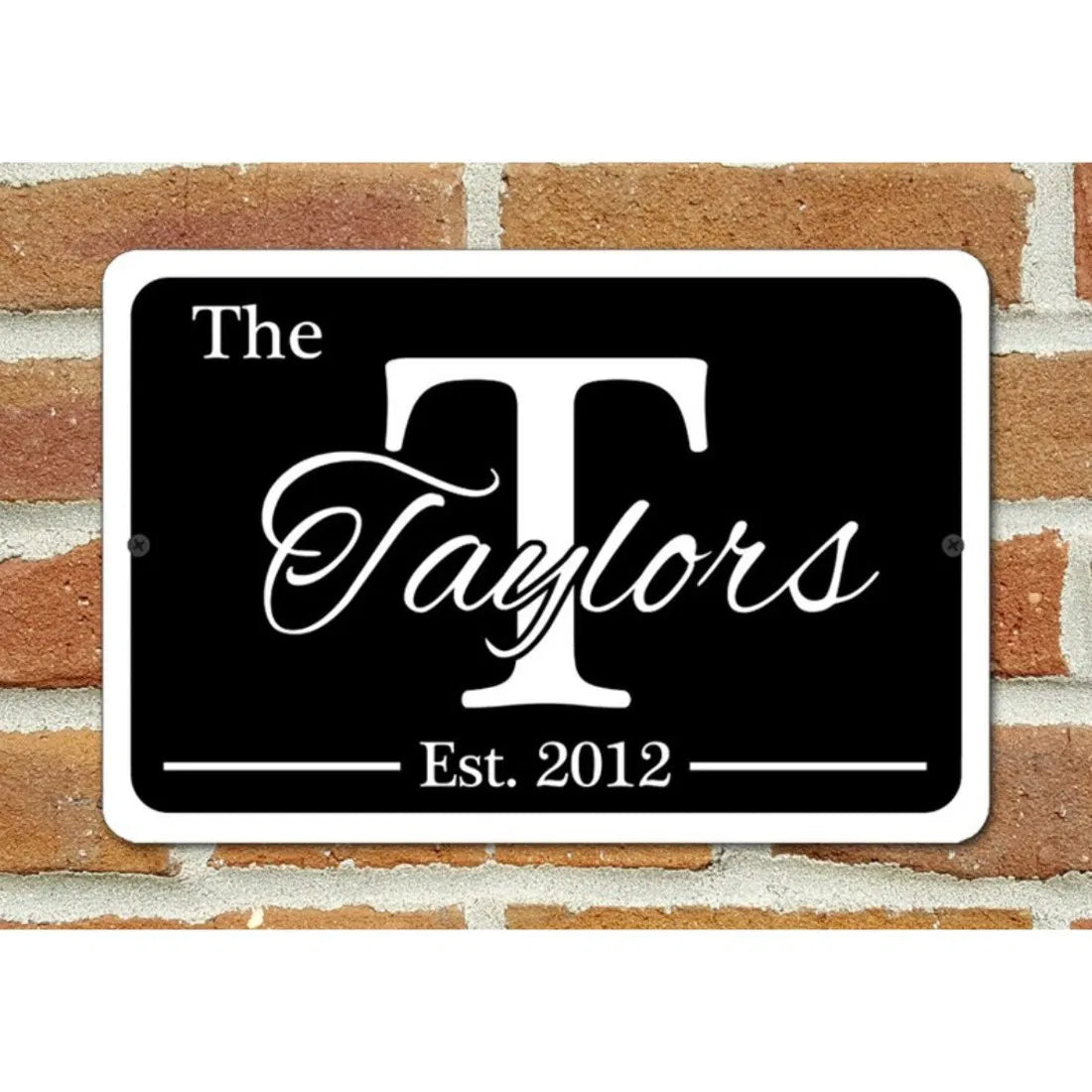 Personalized Family Name Metal Sign Customization Indoor Outdoor Various Colors - view 2