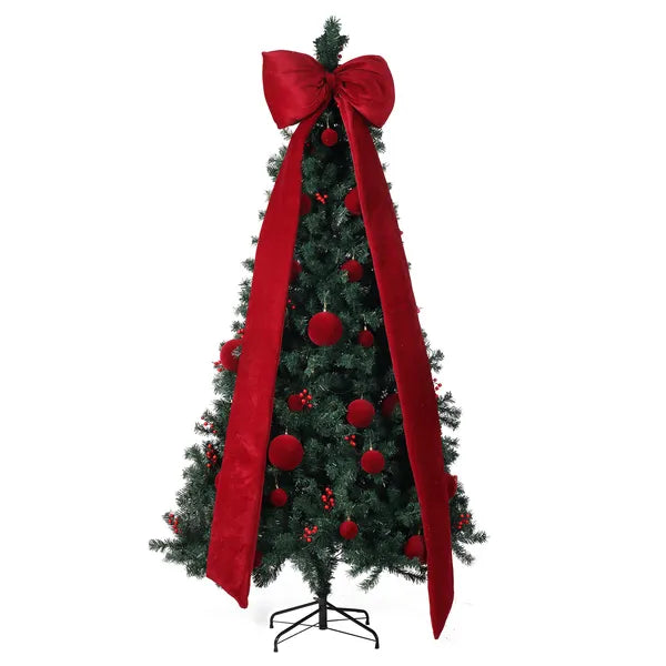 7.5 FT Artificial Christmas Tree With DIY 300 Warm White LED Lights