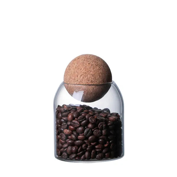 1 SET Storage Ball Jar, Glass Tea Jar, Minimalist Cork Jar, Sealed Candy Jar, Storage Jar, Coffee Jar - view 4