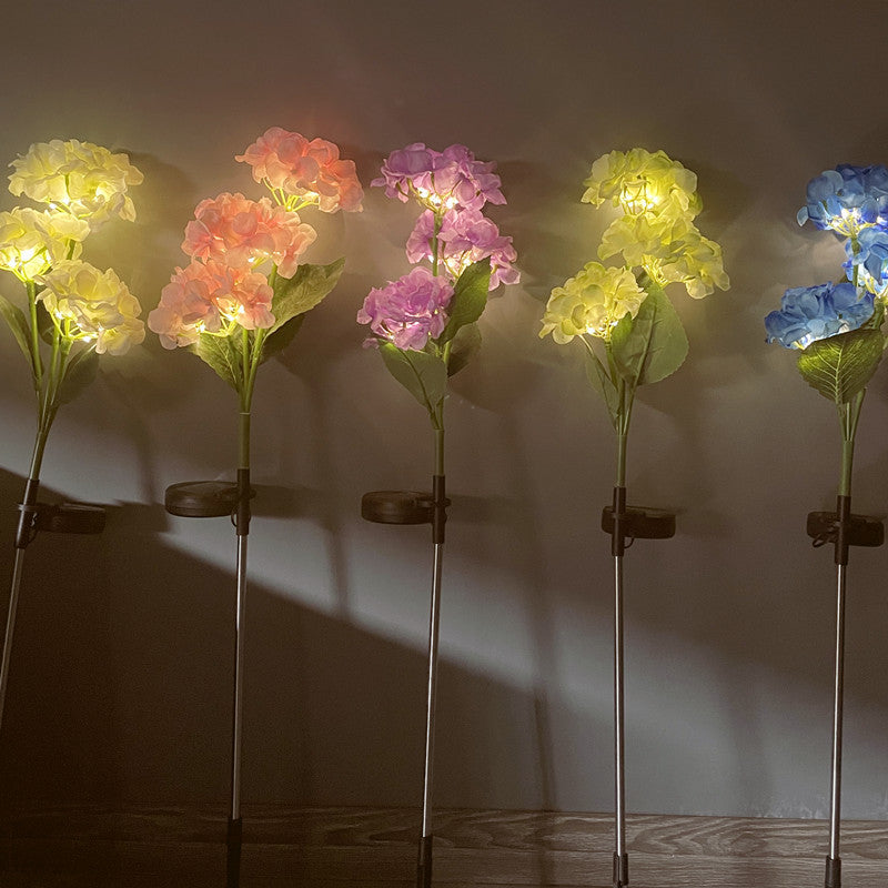 Solar Hydrangea Lights Floor Outlet Outdoor Garden Decorative Lights - view 3