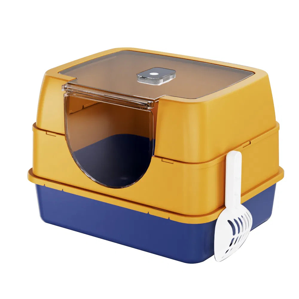 Enclosed Cat Litter Box, Orange - Odor-Locking, Spacious For Large Cats, A Must-Have For Cat Parents - view 6