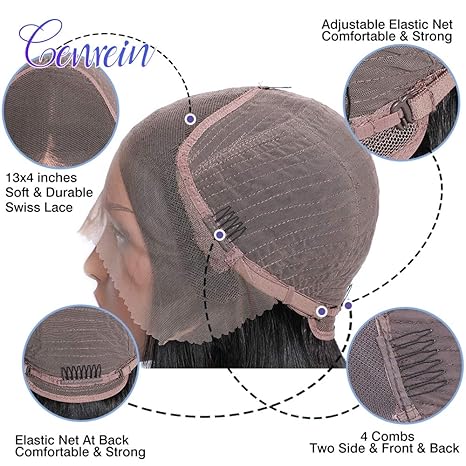 13x4 Front Lace Loose Human Hair Wig Natural Color Density - view 4