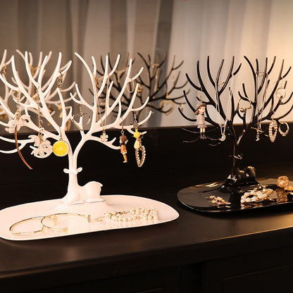 Deer Jewelry Display Stand Earrings Necklace Ring Jewelry Display Tray Jewelr Crystal Handle Antlers Jewelry Display - view 4