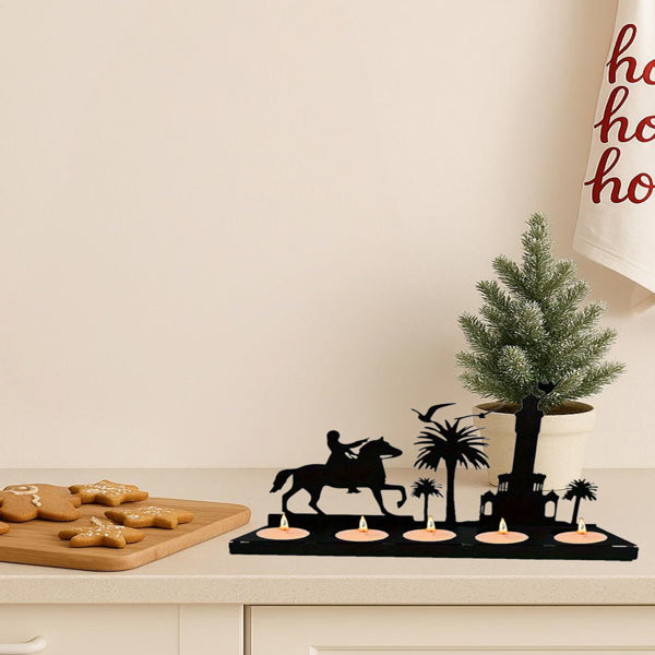 Modern Antler Candle Holders Set Rustic Wooden Candle Stand For Holiday Home Decor