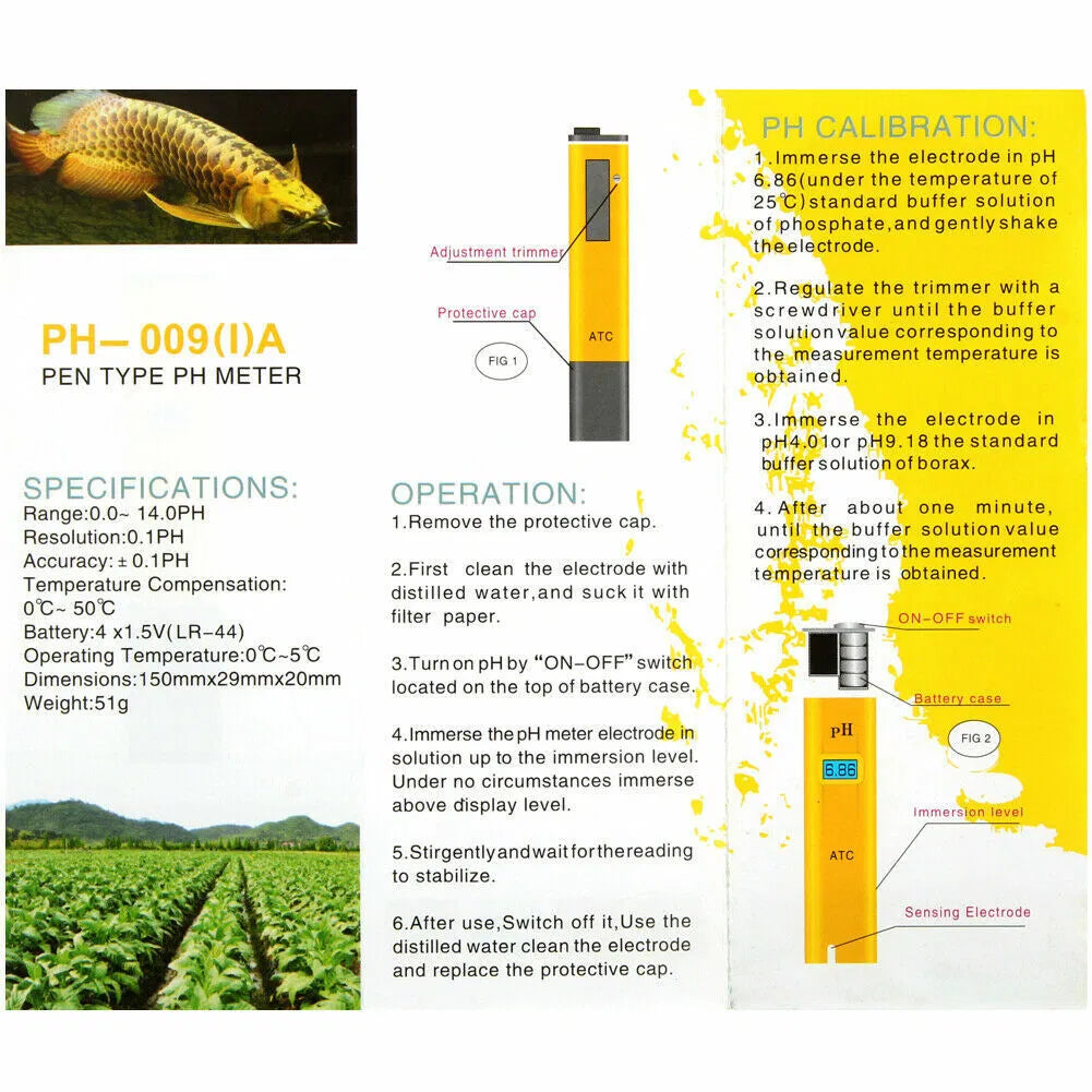 Digital Electric PH Meter LCD Tester Pocket Hydroponics Aquarium Water Test Pen - view 7