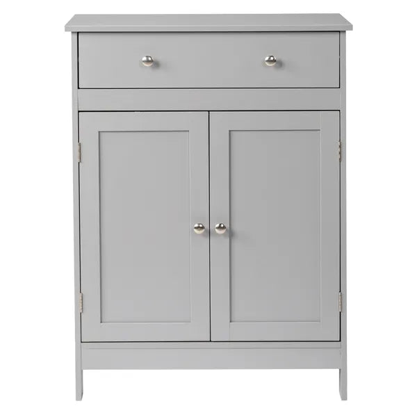 Gray Particleboard With Melamine Veneer, 60 x 30 x 80cm, Double Doors, Single Drawer, Bathroom Vanity - view 3