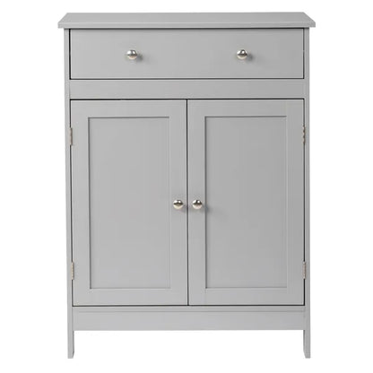 Gray Particleboard With Melamine Veneer, 60 x 30 x 80cm, Double Doors, Single Drawer, Bathroom Vanity - view 3