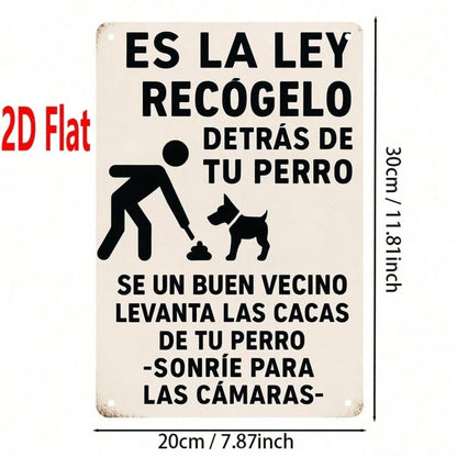 1pc Spanish Por Favor Limpie El Excremento De Perro Dog Poop Sign, Perro Dog Poop Sign - view 2