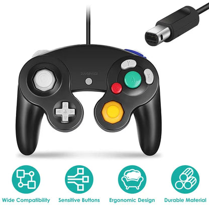 Shock Wired Game Controller Gamepad Compatible With Nintendo Wii Gamecube - view 5