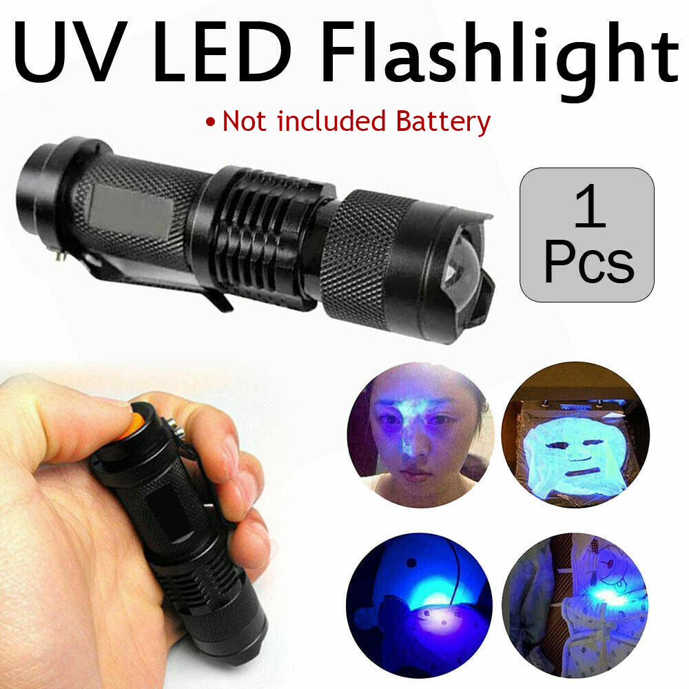 UV Ultra Violet Flashlight Handheld Blacklight Small Flashlight 395nm Mini Light Inspection Lamp Pen Torch Detector - view 4