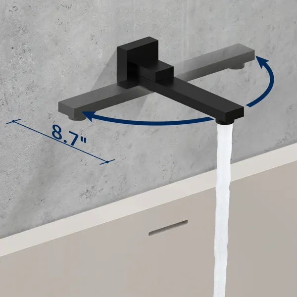 Male NPT Folding Bathtub Shower Faucet, Rain Shower Head System with Bath Tub Faucet Set and Handheld for Bathroom - view 3