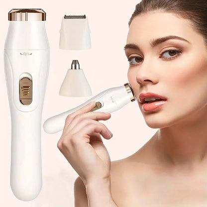 3 In 1 Eyebrow Ear Nose Beard Trimmer Set Hair Remover Clipper Shaver USB Rechargeable