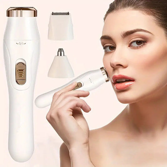 3 In 1 Eyebrow Ear Nose Beard Trimmer Set Hair Remover Clipper Shaver USB Rechargeable