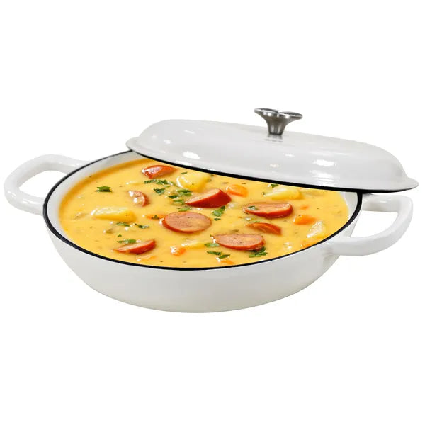 Enameled Cast Iron Dutch Oven, 3.8 Quart Dutch Oven Pot With Lid, Non Stick Cast Iron Pot, Round Oven Safe Up To