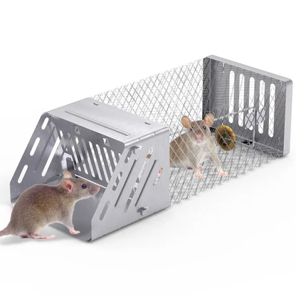 Automatic Continuous Rat Trap Single Door Mouse Cage Humane Live Animal Trap Cage Indoor Outdoor For Small Rodents Mice - view 2