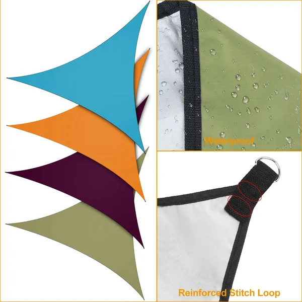 9.84ft Shade Sail Patio Cover Shade Canopy Camping Sail Awning Sail Sunscreen Shelter Triangle Cover - view 3
