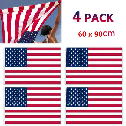 4pcs 2X3FT 60x90cm American Flag USA Flag Printed Nylon Flag National Flag W&Brass Grommets Courtyard Decoration - view 5