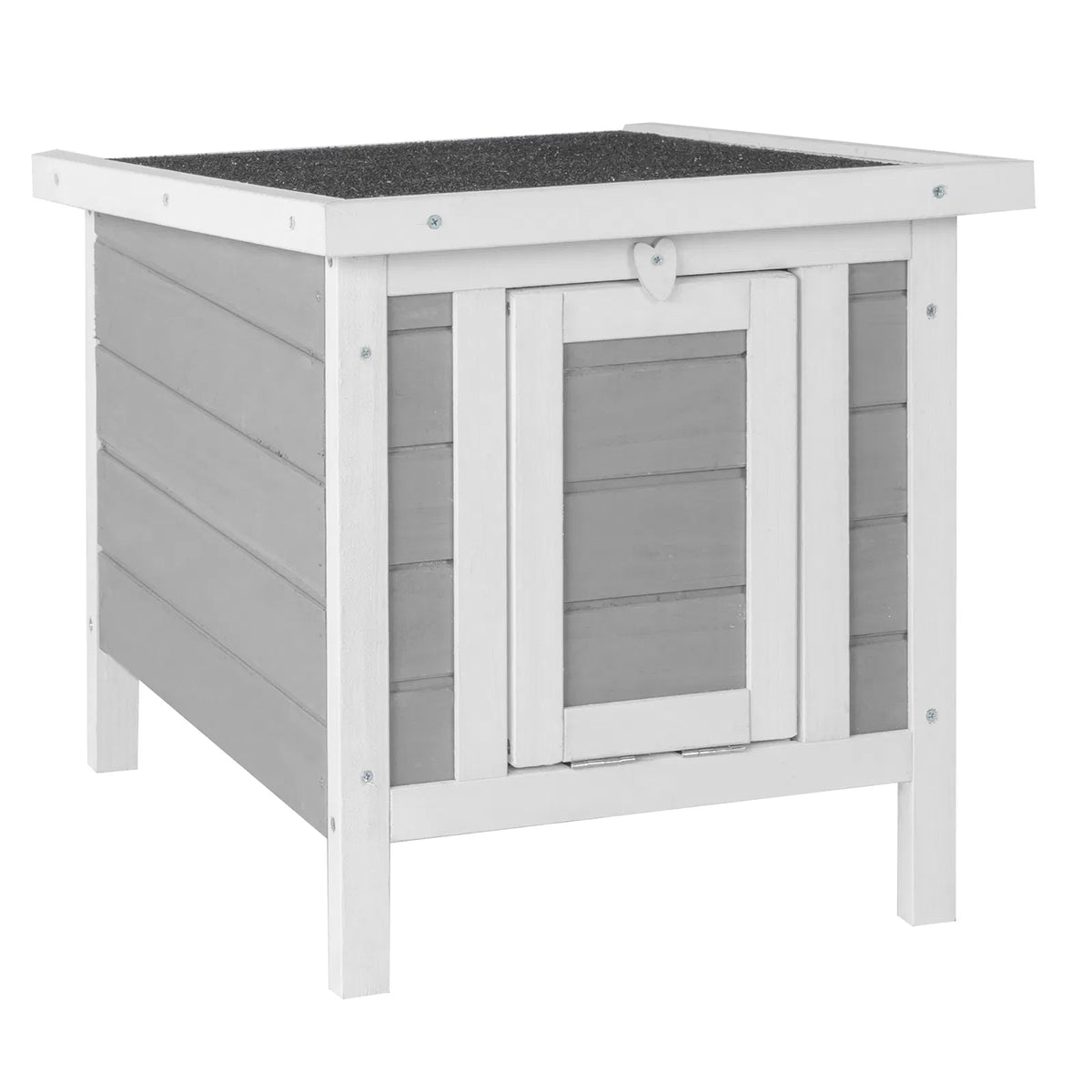 20" Wooden Waterproof Rabbit Hutch Pet Bunny Small Animal House Habitat Gray - view 7