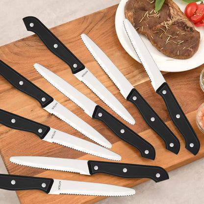 12-piece Kitchen Knife And Accessory Set With High-carbon Stainless Steel Blades, Including Meat And Steak Knives - view 4