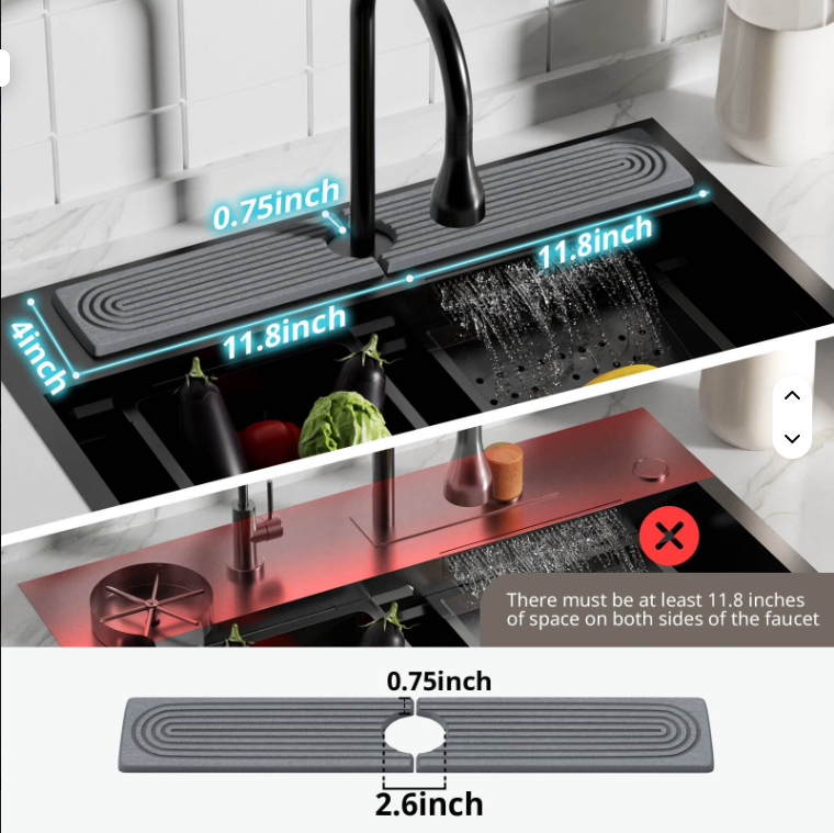 Diatomaceous Earth Sink Tray Stone Home Sink Caddy Kitchen Instant Dry Sink Organizer - view 6