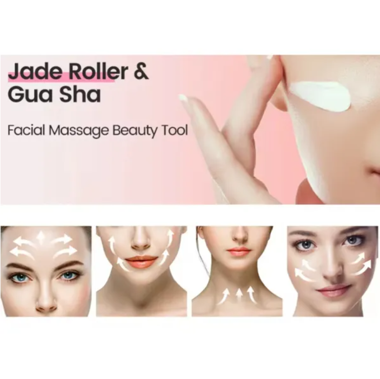 Gua Sha Board 2PCS Massage Stone For Facial Body Skincare Roller Scraping Massager Natural Resin Facial Lifting Scraper - view 3