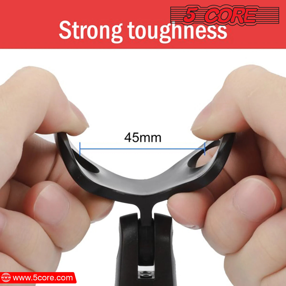5 Core Mic Clips for Stands 4Pcs Microphone Clip Holder Universal Adjustable with 5/8" Male to 3/8" Female Screw - view 4