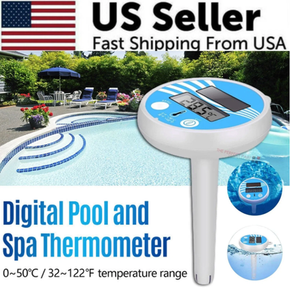 Digital Solar Powered Outdoor Floating Waterproof Rainproof Pool SPA Thermometer - view 2
