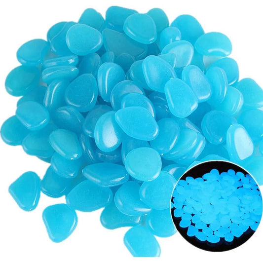 300PCS Glow in The Dark Pebbles Garden Glowing Rocks Fish Tank Luminous Stones - view 2