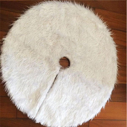 Pure white plush Christmas tree skirt Christmas plush tree skirt 78cm 90cm 122cm Christmas tree decoration tree - view 7