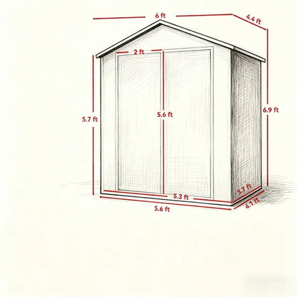 Outdoor Garden Storage Shed Tool House - view 2