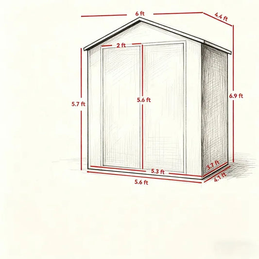 Outdoor Garden Storage Shed Tool House - view 2