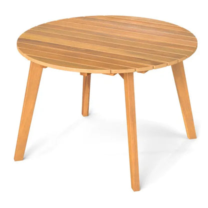 24.5" X 24.5" X 16" Premium Acacia Wood Round Side Table, 165 LBS Weight Capacity Outdoor End Table For Patio - view 3