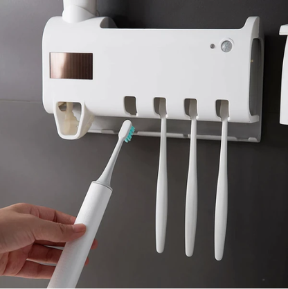 UV Light Sterilizer Toothbrush Holder Cleaner & Automatic Toothpaste Dispenser - view 3