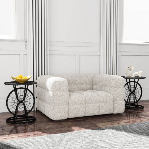 2 Piece Vintage Industrial Wheel Design Side Table - view 3