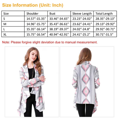 Women Open Front Cardigan Long Sleeve Shawl Neck Breathable Cardigan Well - view 3