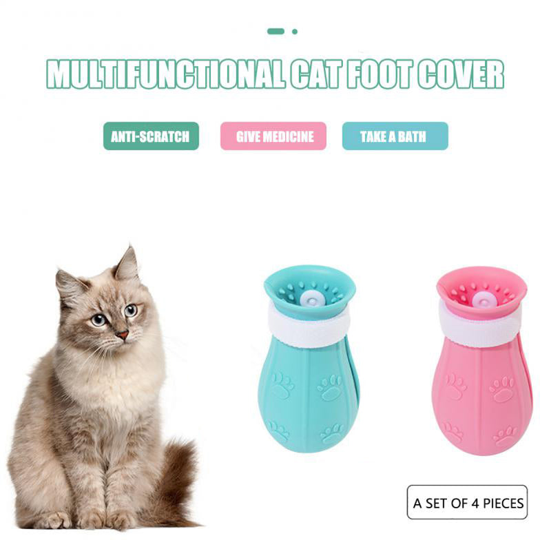 Adjustable Cat Foot Claw Cover Anti-Scratch Prickly Nail Glove Cat Boots For Cats Only - view 2