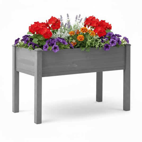 48x24x30 Inch Raised Garden Bed With Legs, Elevated Wooden Planter Box For Outdoor Plants Flowers Fruits Vegetable Herb - view 4