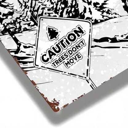 1pc 2D Flat Metal Sign Freeride Snowboard Plaque, Sturdy Metal Wall Art For Bars Bedrooms Restaurants Kitchens Home - view 3