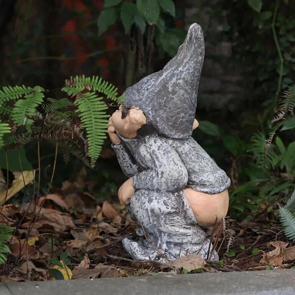 Pooping Naughty Gnome Miniature Statue Funny Resin Home Garden Ornament US - view 6