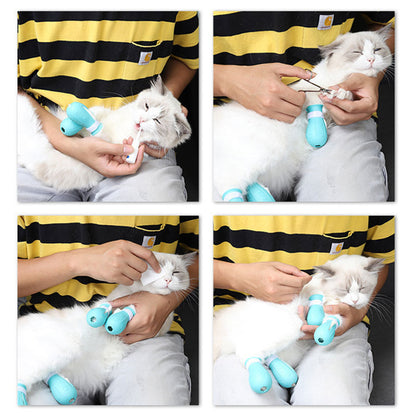 Adjustable Cat Foot Claw Cover Anti-Scratch Prickly Nail Glove Cat Boots For Cats Only - view 3