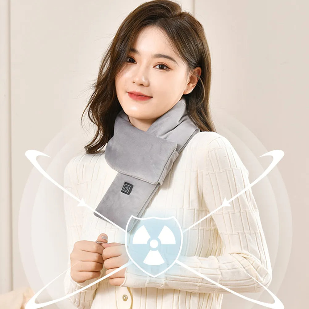 USB Women Men Heating Scarf Temperature Scarf 3 Gears Adjustable USB Charging Heat Control Neck Warmer For Cycling - view 7