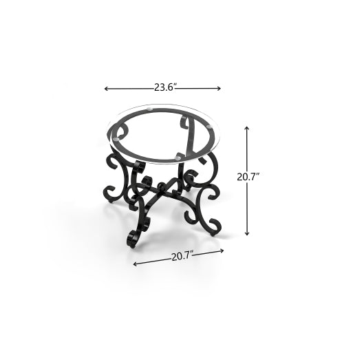3 Piece Tempered Glass Surface Coffee Table Set Decor Coffee Table - view 5