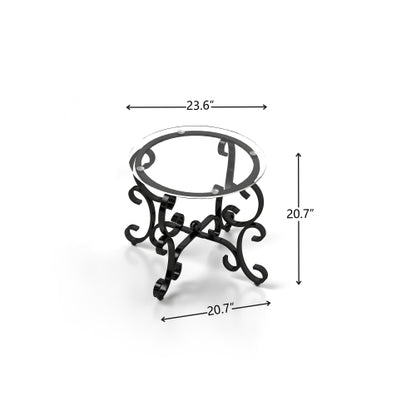 3 Piece Tempered Glass Surface Coffee Table Set Decor Coffee Table - view 5