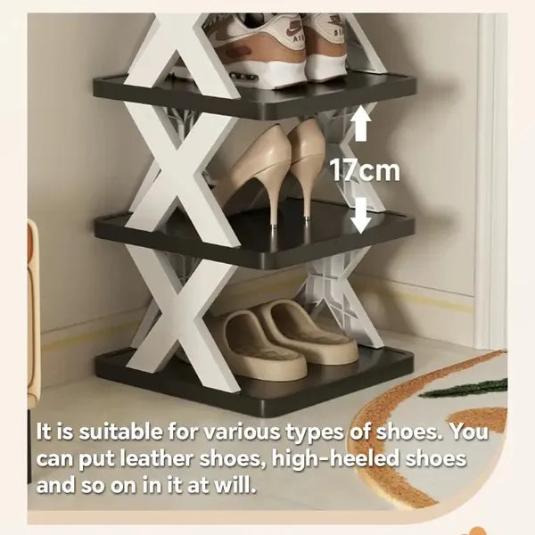 9/2-level Shoe Rack, Can Hold 9 Pairs Of Shoes, A Space-saving Vertical Shoe Rack - view 2