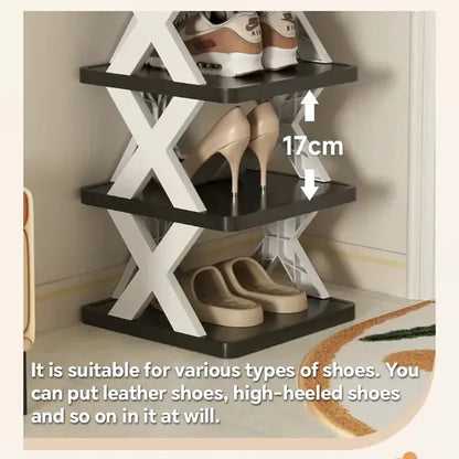 9/2-level Shoe Rack, Can Hold 9 Pairs Of Shoes, A Space-saving Vertical Shoe Rack - view 2