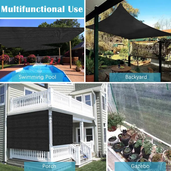 6.5ft*10ft Black Sunshade Netting Fabric With High-strength UV Protection, Perfect For Plant Protection. - view 5