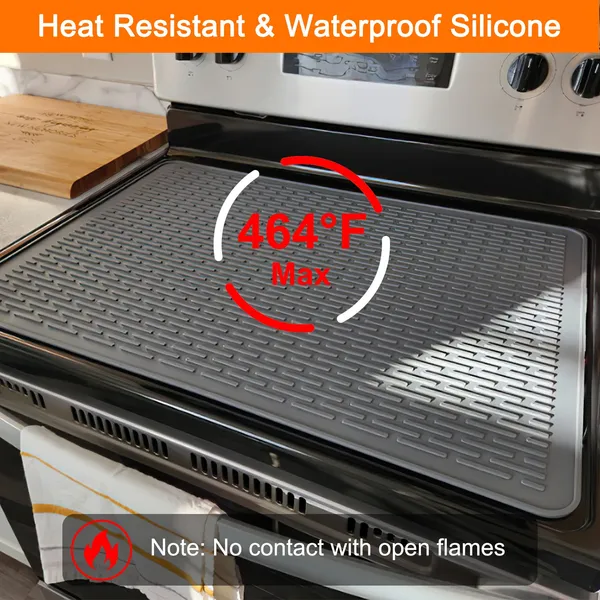 27.95x19.69in Electric Stove Cover Silicone Stove Mat Glass Stove Top - view 3