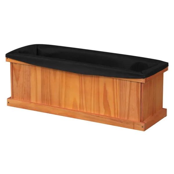 Detachable Bottom Garden Bed, Protective Coating Pine Planter For Herbs, Flowers & Vegetables 28 X 9.5 X 10 - view 2