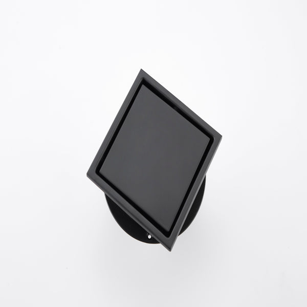 6 Inch Square Shower Drain With 2-in-1 Flat & Tile Insert Removable Cover - view 2